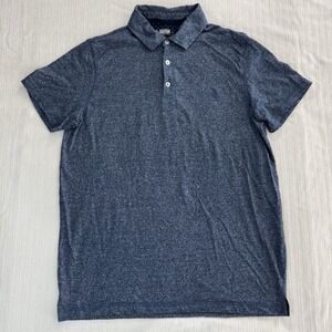 Rugby University Polo Shirt Mens Large Navy Heather Short Sleeve Casual